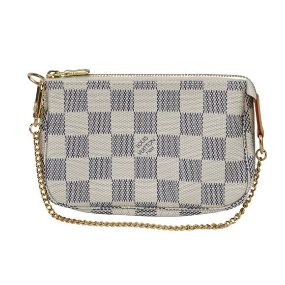 Louis Vuitton Mini Pochette Accessoire Damier Azur White - Picture 1 of 9